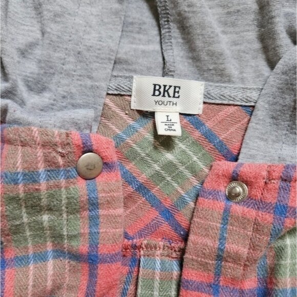 Bke Youth Flannel Buttonup L - Picture 2 of 5